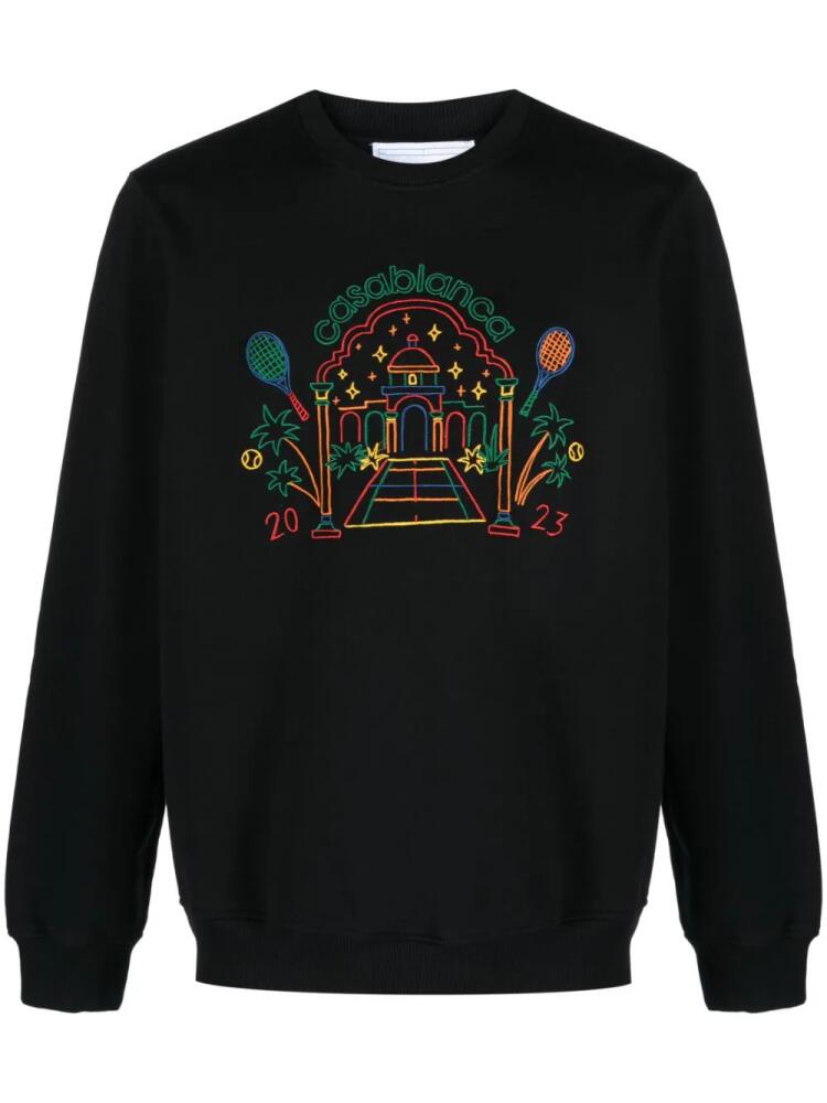 Casablanca Rainbow Crayon Temple organic-cotton sweatshirt - Black Cover