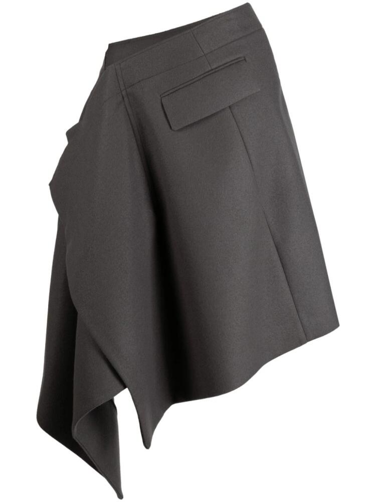 sacai asymmetric tailored midi skirt - Grey Cover