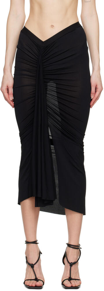 Rick Owens Lilies Black Fog Midi Skirt Cover