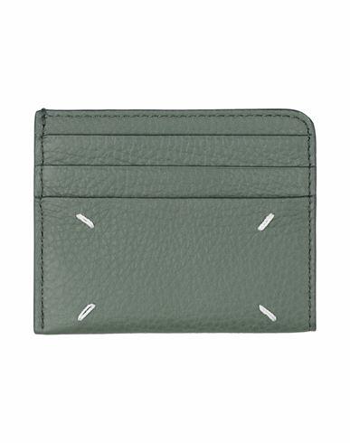 Maison Margiela Woman Document holder Military green Soft Leather Cover