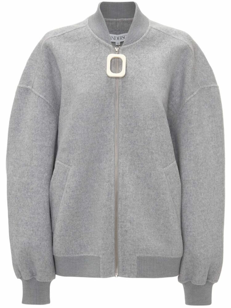 JW Anderson zipped wool bomber jacket - Grey Cover