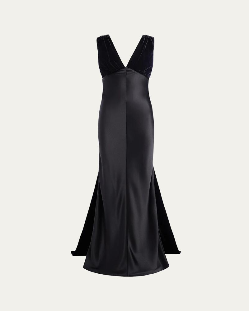 Markarian Sabina Velvet Crepe Trumpet Gown Cover