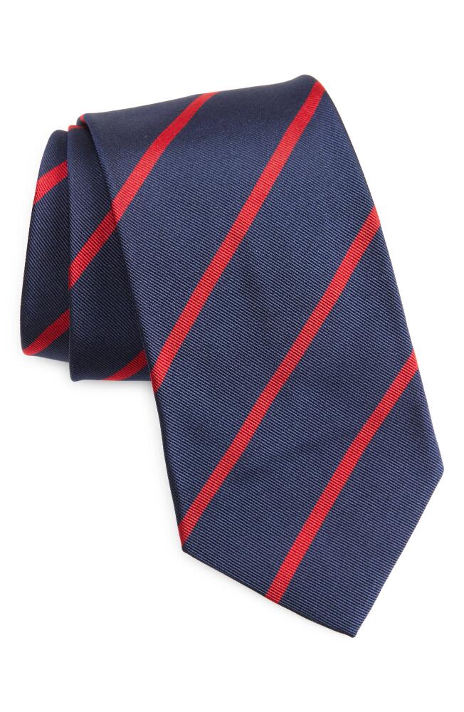 Ralph Lauren Purple Label Super Repp Stripe Silk Tie in Navy/Red Cover