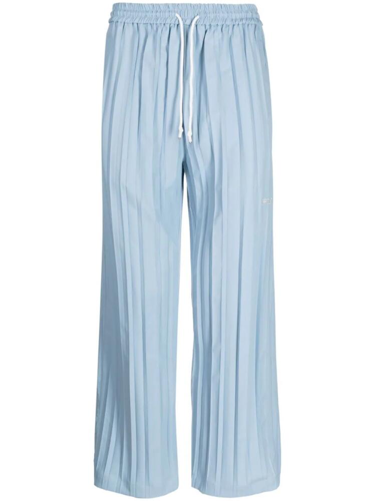 Off Duty Frag pleated wide-leg trousers - Blue Cover