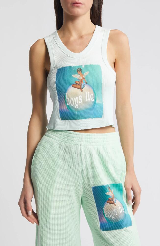 BOYS LIE Burst Your Bubble Cotton Rib Graphic Tank Top in Blue Cover