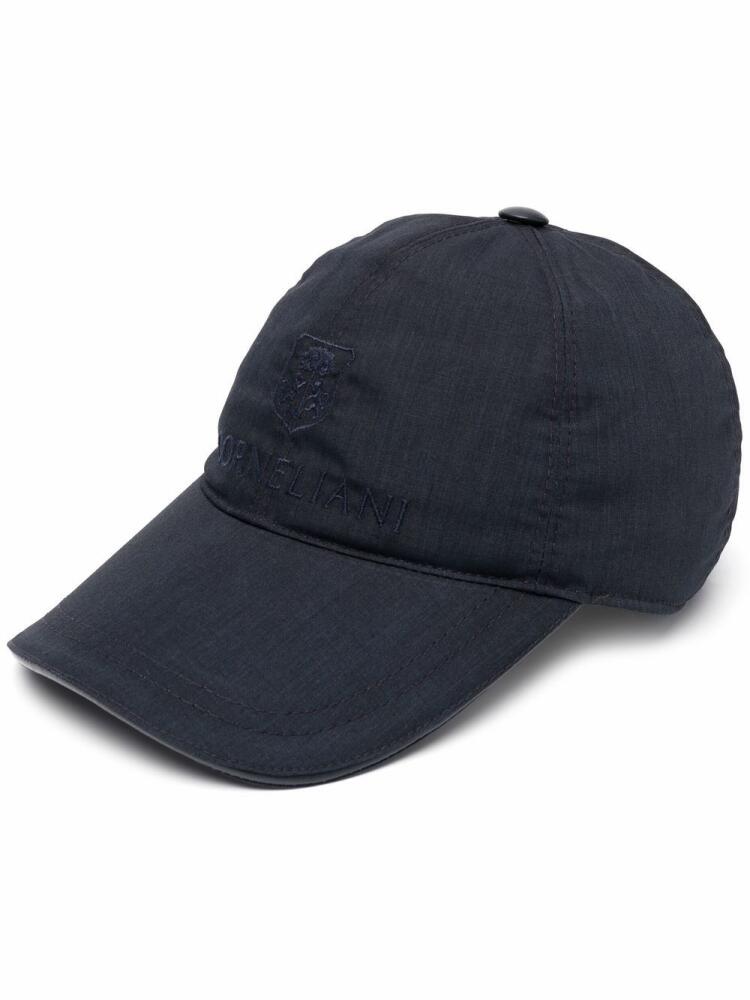 Corneliani cotton-blend cap - Blue Cover