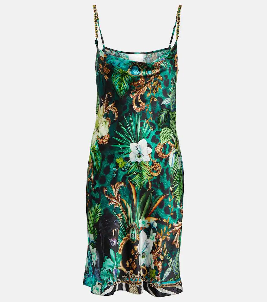 Camilla Printed embellished silk minidress Cover