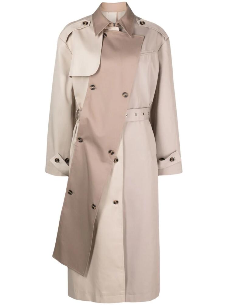 Rokh layered belted trench coat - Neutrals Cover