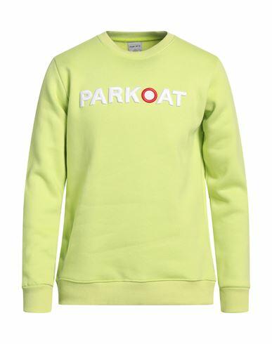 Parkoat Man Sweatshirt Acid green Cotton, Polyester Cover