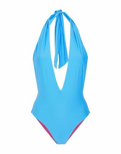 8 By Yoox Recycled Double Face One-piece Swimsuit Woman One-piece swimsuit Turquoise Recycled polyester, Elastane Cover