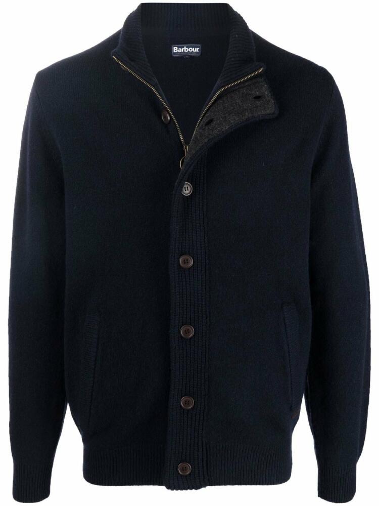 Barbour high-neck buttoned wool jumper - Blue Cover