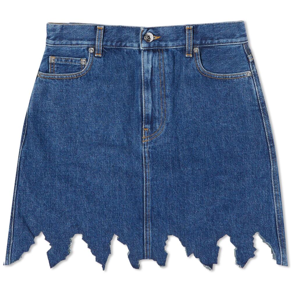 JW Anderson Women's Lasercut Mini Skirt in Indigo Cover