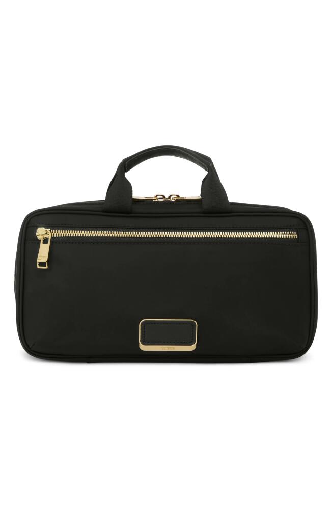 Tumi Small Madeline Nylon Cosmetics Bag in Black/Gold Cover