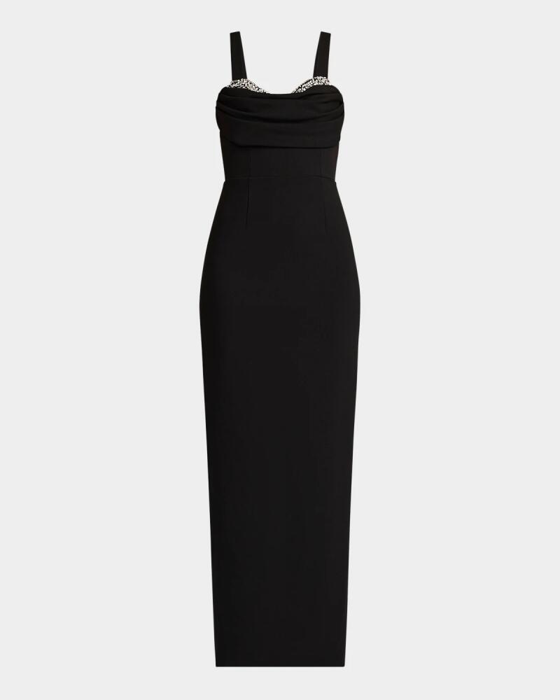 Zac Posen Crystal Peekaboo Column Gown Cover