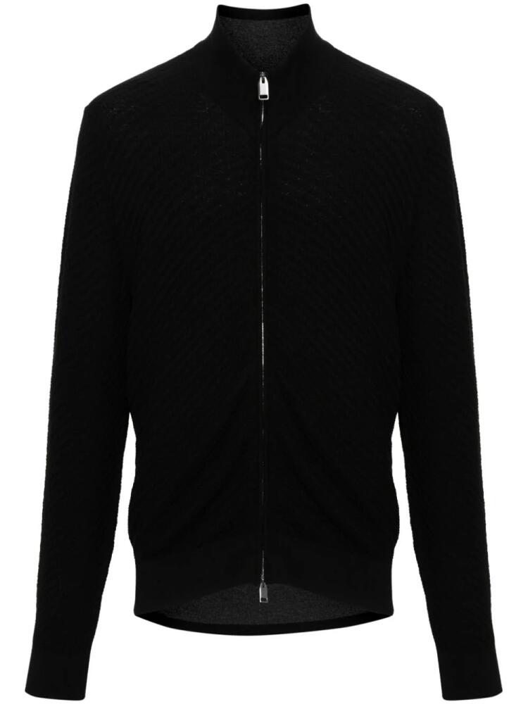 Brioni interwoven zipped jumper - Black Cover