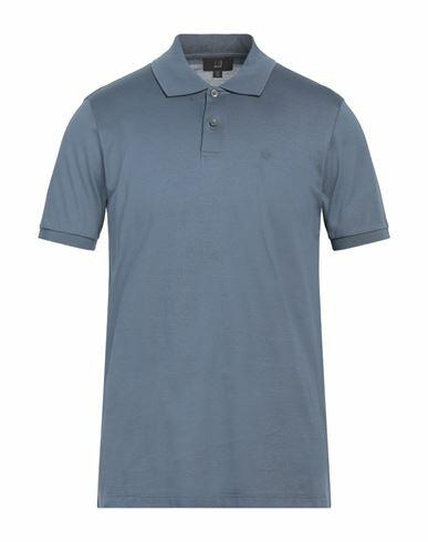 Dunhill Man Polo shirt Slate blue Cotton Cover