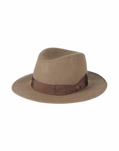 Borsalino Man Hat Khaki Size 7 ⅛ Wool Cover