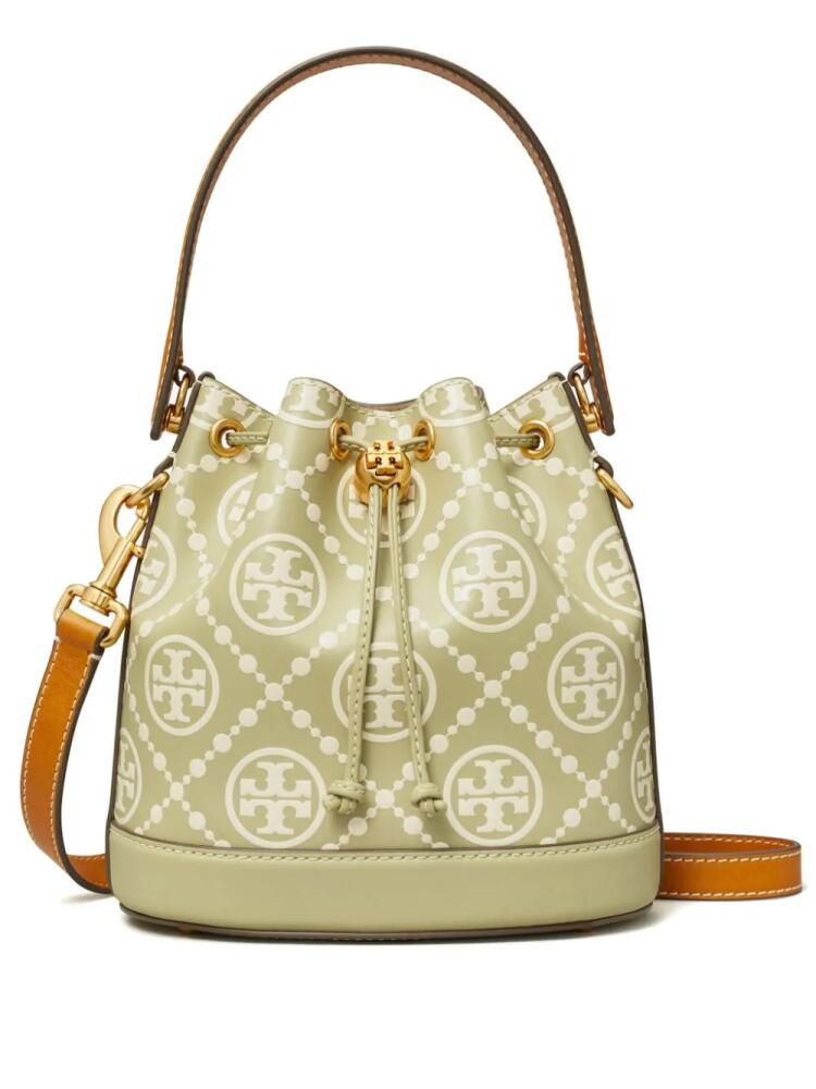 Tory Burch T Monogram leather bucket bag - Green Cover