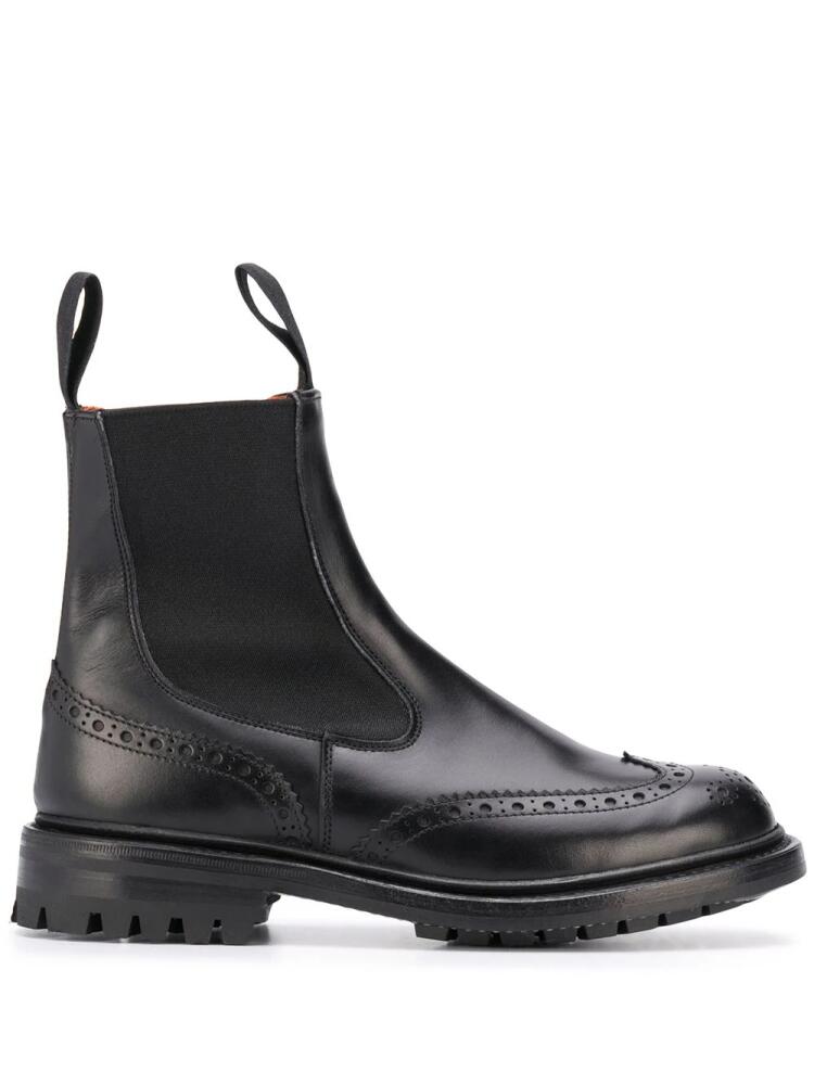 Tricker's Silvia perforated ankle boots - Black Cover