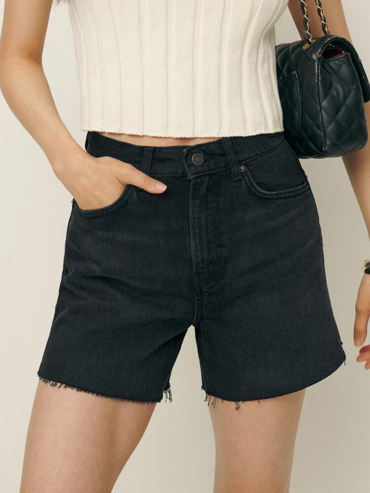 Reformation Wilder High Rise Relaxed Jean Shorts Cover