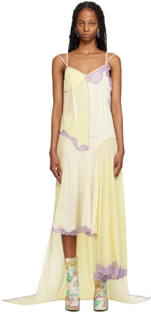 Sportmax Yellow & Beige Donald Maxi Dress Cover