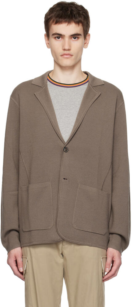 Paul Smith Taupe Notch Lapel Blazer Cover