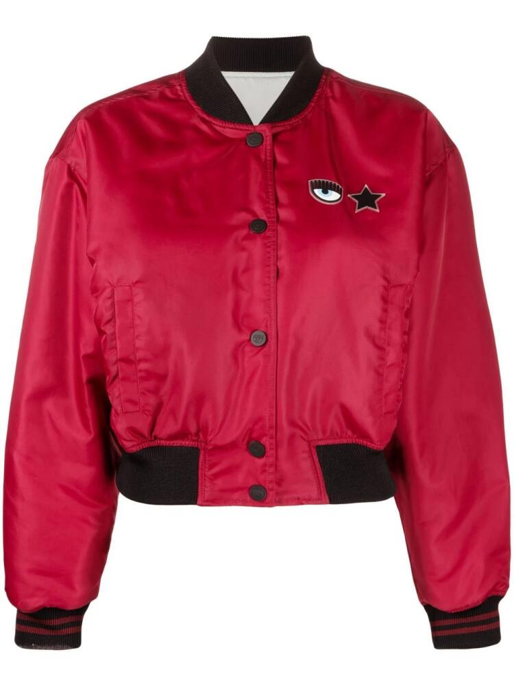 Chiara Ferragni motif-detail bomber jacket - Red Cover