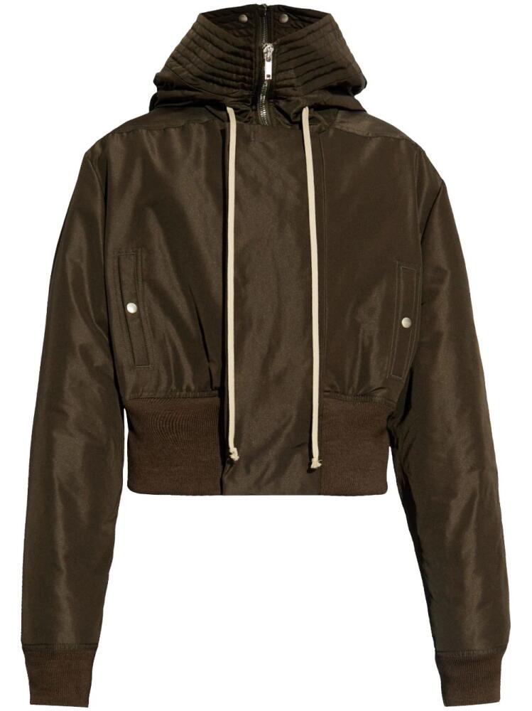 Rick Owens hooded bomber jacket - Brown Cover