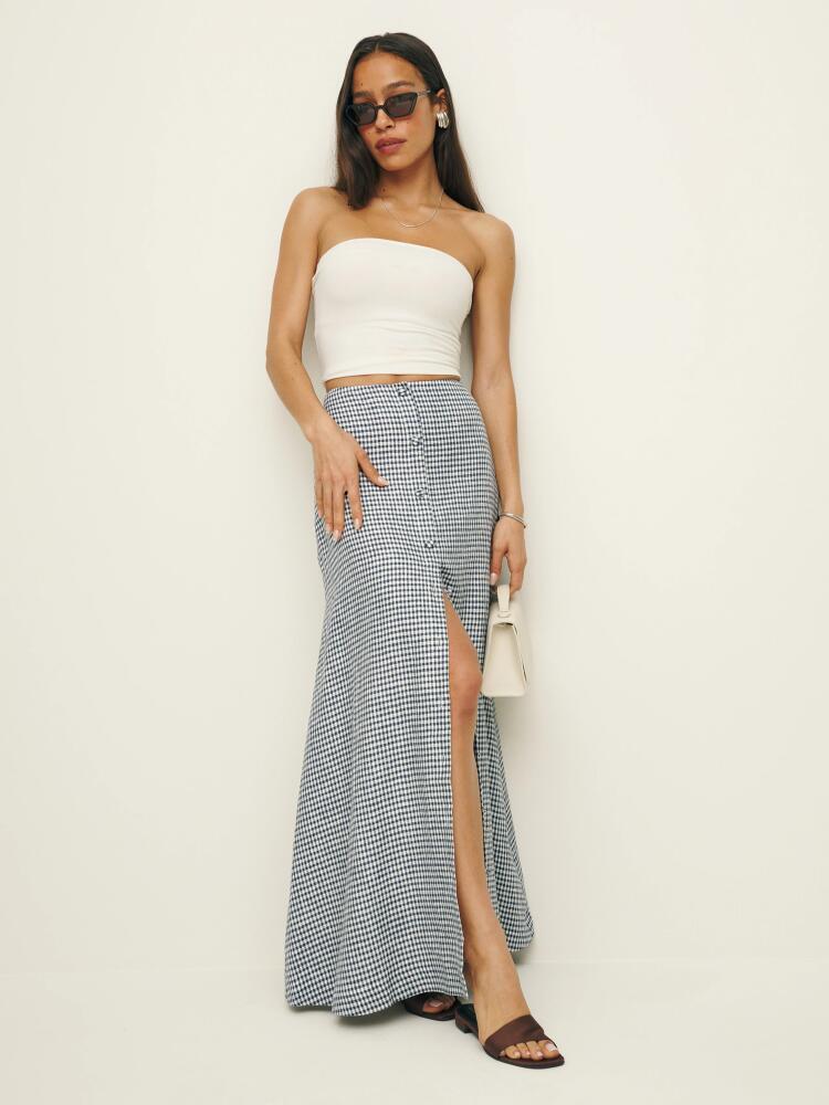 Reformation Andi Low Rise Linen Maxi Skirt Cover