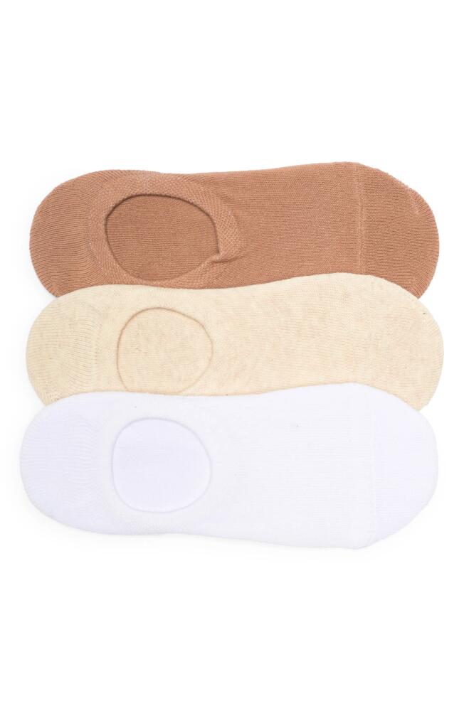 Nordstrom 3-Pack Everyday No-Show Socks in Oatmeal Heather -Tan Cover