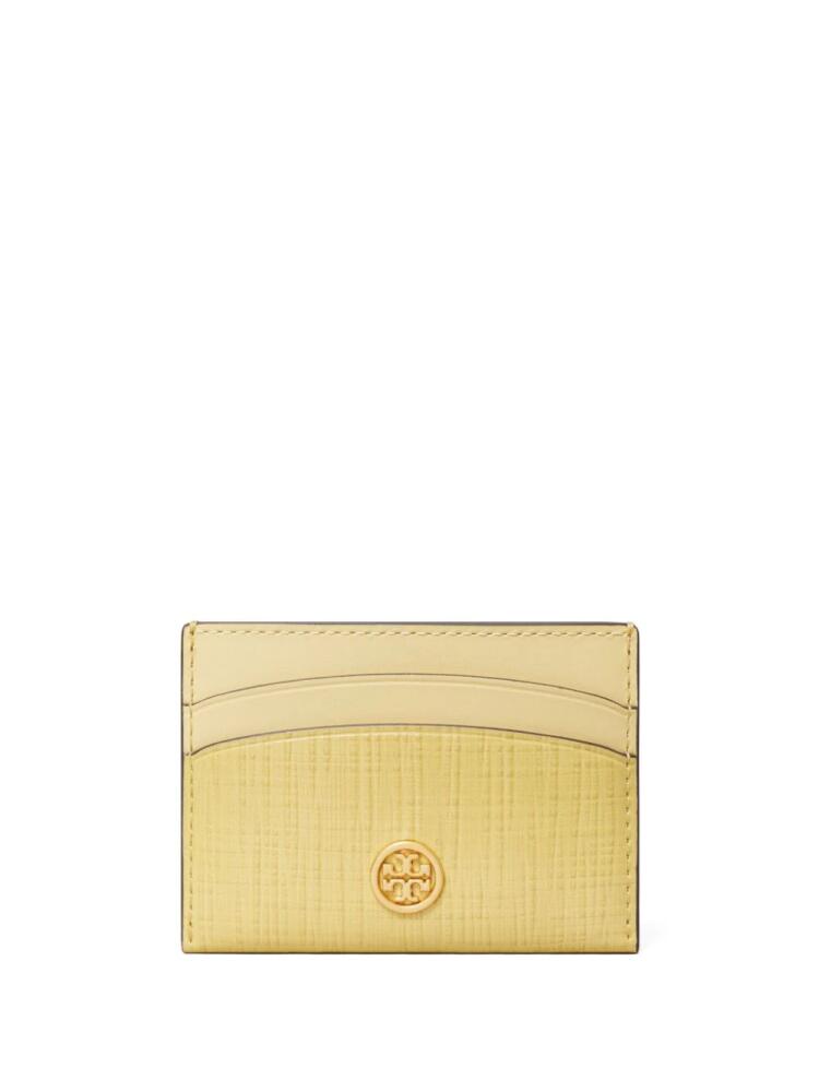 Tory Burch Robinson leather cardholder - Yellow Cover