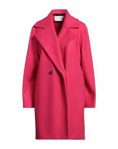 Harris Wharf London Woman Coat Magenta Virgin Wool, Cashmere Cover