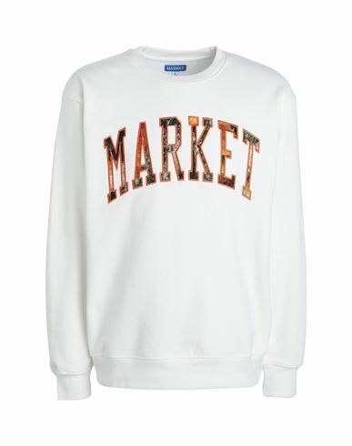 Market Fauxtree Arc Crewneck Sweatshirt Man Sweatshirt Ivory Cotton Cover