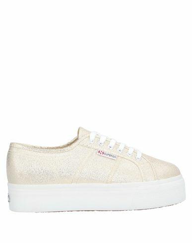 Superga Woman Sneakers Yellow Polyester, Cotton Cover