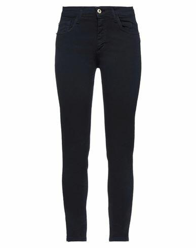 Cycle Woman Pants Midnight blue Cotton, Elastane Cover