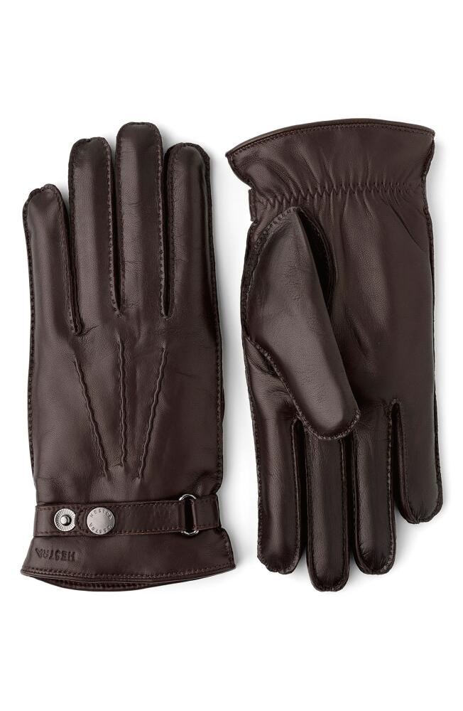 Hestra 'Jake' Leather Gloves in Espresso Cover