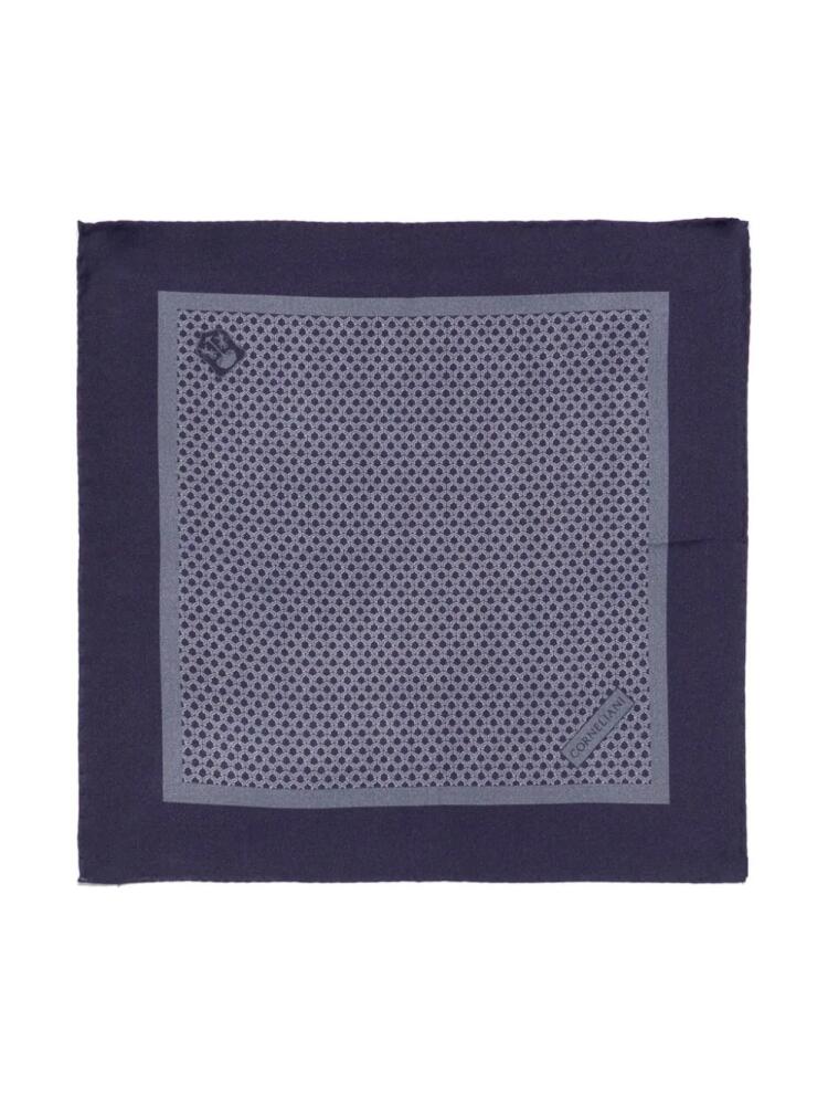 Corneliani silk pocket square - Blue Cover