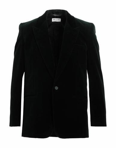 Saint Laurent Man Blazer Dark green Cotton Cover