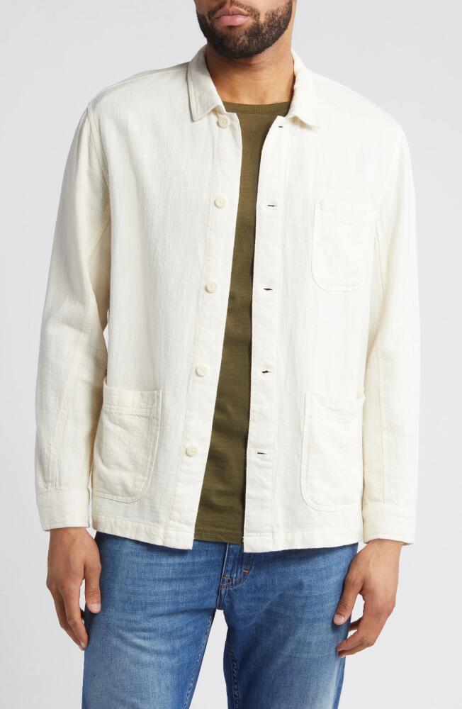 Rails Ambrose Solid Cotton & Linen Shirt Jacket in Ecru Cover