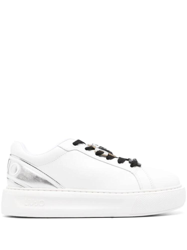 LIU JO logo-print leather sneakers - White Cover