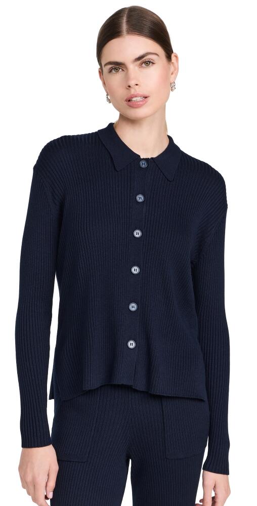 Splendid Georgie Polo Button Down Navy Cover