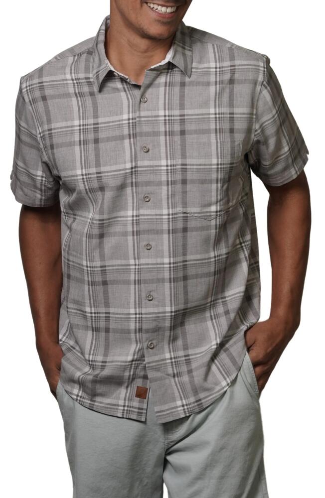 Fundamental Coast Travis Plaid Short Sleeve Button-Up Shirt in Charcoal Cover