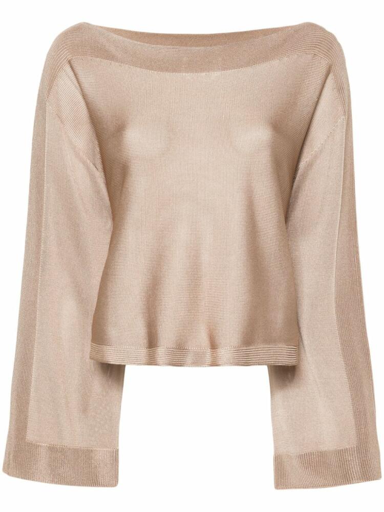 SA SU PHI boat-neck long-sleeves jumper - Neutrals Cover