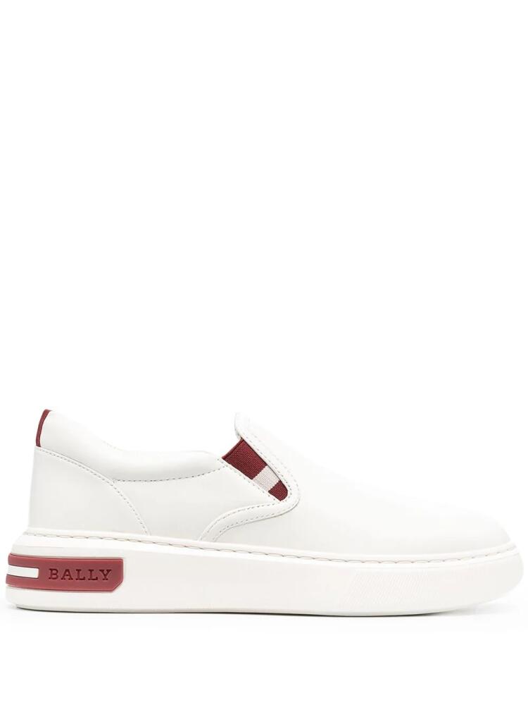 Bally Mya striped band slip-on sneakers - White Cover