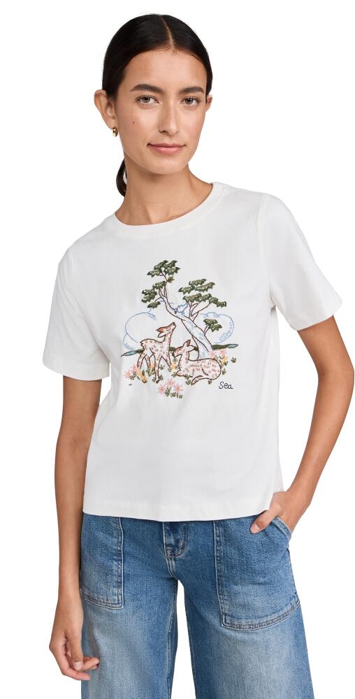 Sea Martha Embroidery T-Shirt White Cover