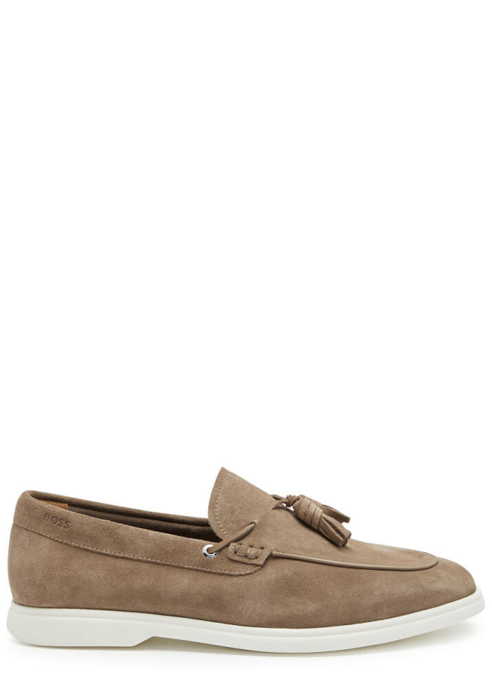 Boss Sienne Suede Loafers - Beige Cover