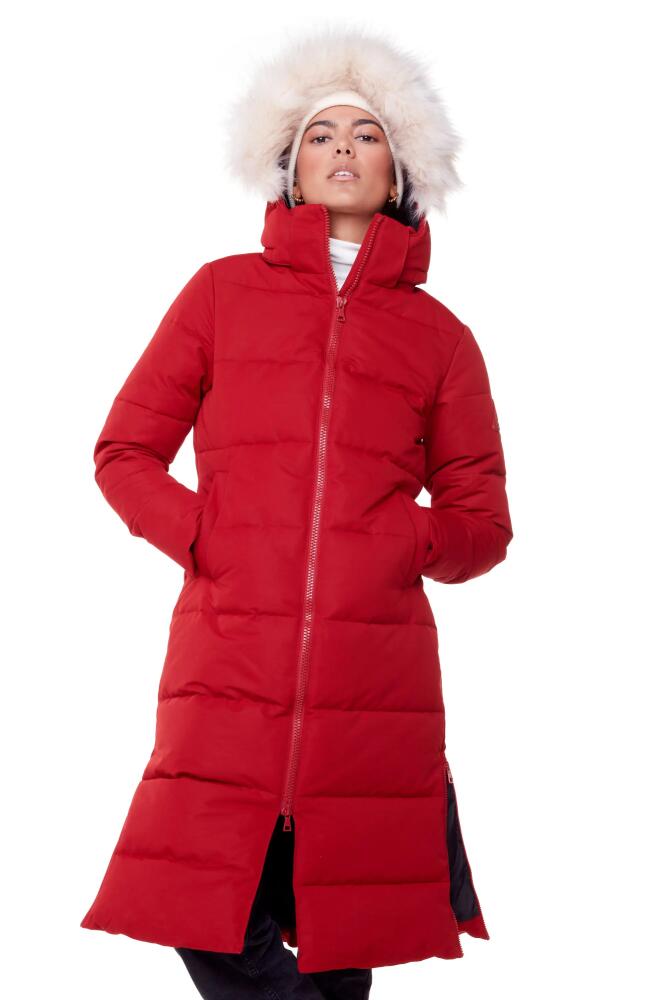 Alpine North KLUANE - Vegan Down Ultra Long Winter Parka in Red Cover