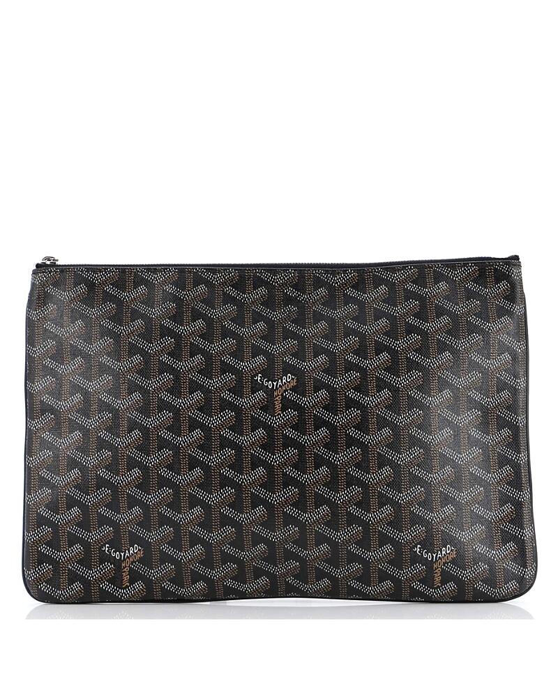 Pre-Owned Goyard Mm Senat Zip Pouch Coated Canvas Cover