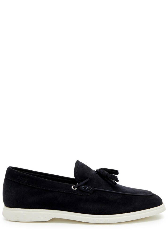 Boss Sienne Suede Loafers - Navy Cover