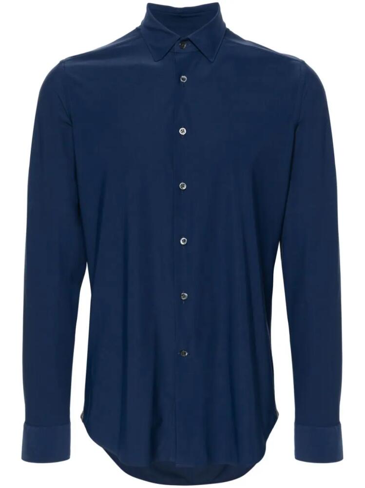 Corneliani classic-collar buttoned shirt - Blue Cover